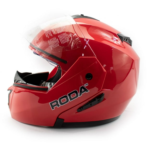 Casco Abatible Para Moto ABS Roda Revenge Talla L Color Rojo DOT Walmart en linea