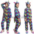 thumbnail image 1 of Conjuntos de pijamas Kigurumi de unicornio, disfraz de Halloween con viñetas de animales, pijamas Kigurumi de Navidad para niños de 4 a 12 años, 1 of 4