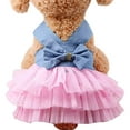 thumbnail image 1 of Falda de gasa de malla con tirantes, ropa para perros y gatos para primavera y verano, suministros para mascotas, falda colgante a rayas 2599, 1 of 6
