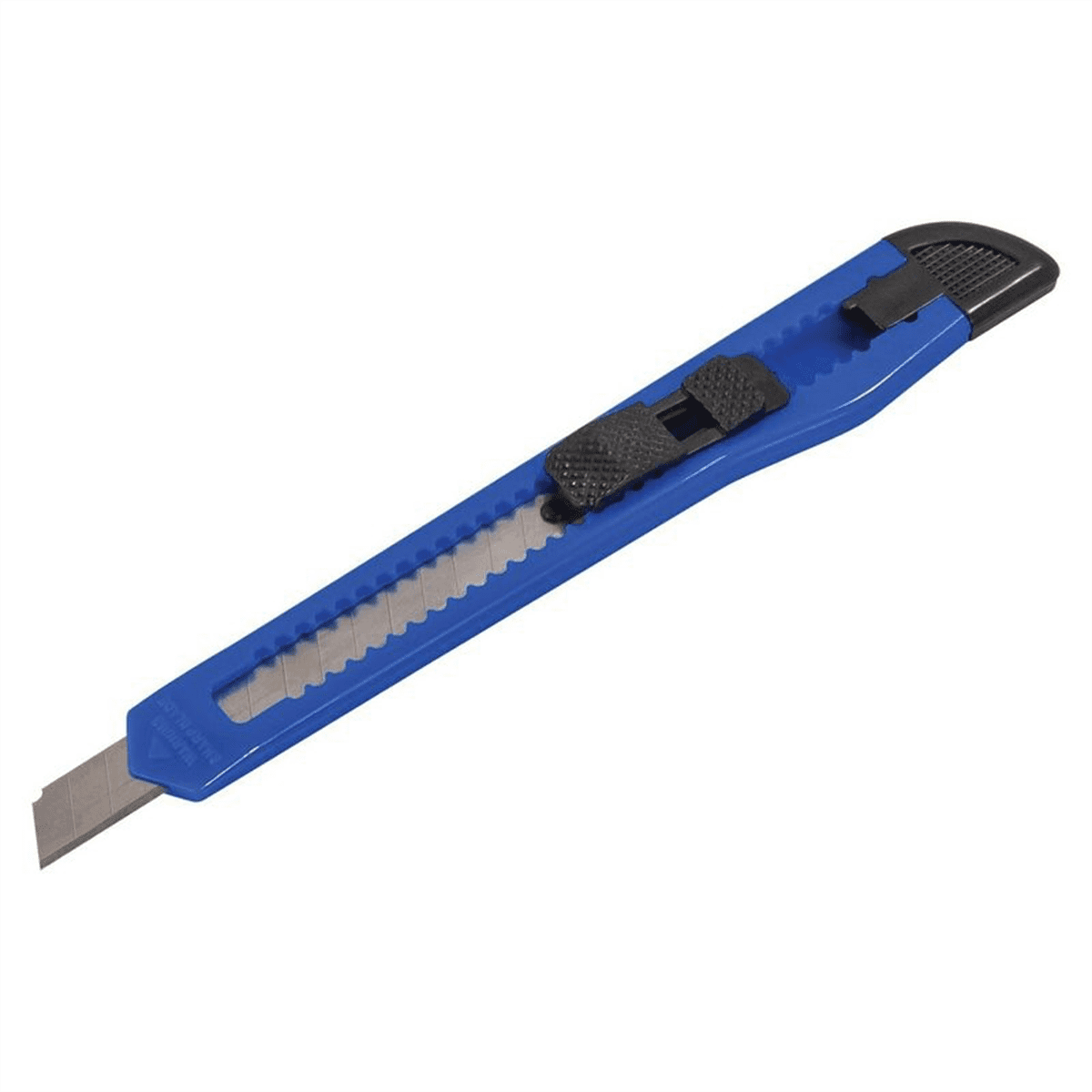 AES Industries 243-75 Small Snap-Off Blade Utility Knife - Display Box, ABS Body, Steel Blade, Blue/Red/Yellow