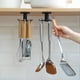 thumbnail image 4 of Juego de 2 soportes para utensilios de cocina giratorios de 360°, gancho para gabinete, soporte para utensilios de cocina, sin orificio de perforación, gancho de almacenamiento, estante organizador de, 4 of 4