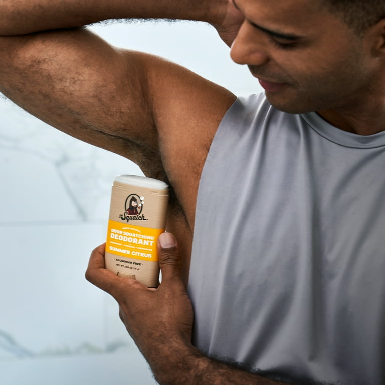Dr. Squatch Natural Deodorant for Men Summer Citrus 2.65 oz Odor
