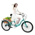 thumbnail image 4 of Lilypelle Adult Tricycles 7 Speed 26 inch Three Wheel Bike Cruiser Trike with Low-Step Through Frame/Large Basket for Men, Women, Seniors,Cyan, 4 of 8