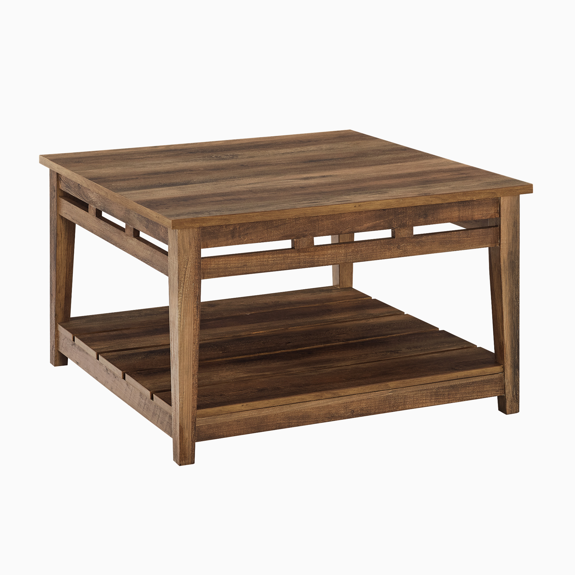 Manor Park Farmhouse Plank Style Coffee Table, Barnwood