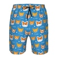 thumbnail image 3 of Fotbe Corgi Dog Face Trajes de Baño Estampados para Hombre, Shorts de Verano de Secado Rápido, Ropa de Playa, Bañadores-Small, 3 of 6