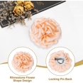 thumbnail image 3 of Silk Satin Flower Brooch Pin, Large Peony Floral Lapel Pin, 3 of 5