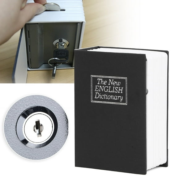 Eotvia Strong Dictionary Diversion Safe with Key Lock, 5.91" x 5.12" x 4.72", Black