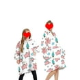 thumbnail image 4 of goowrom Family Cartoon Digital Printing Lamb Wool Warm Hooded Blanket, 4 of 9