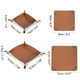 thumbnail image 2 of Uxcell 2pcs Bandeja Valet de Cuero PU Unisex Plegable Pequeña Bandeja de Captura Portátil Bandeja de Mesa de Entrada Bandeja de Mesita de Noche Escritorio Color Marrón Plateado, 2 of 6