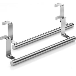 mDesign Adjustable Expandable Over Cabinet Door Towel Bar Satin Walmart