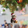 thumbnail image 2 of TIELUTT 2D Acrylic Cartoon Funny Christmas Cat Christmas Tree Pendant Acrylic Christmas Cartoon Cute Christmas Cards Blank Banner Holder Table Yard Signs Customized Letters Flower Pot Stake Cards, 2 of 4