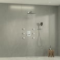 thumbnail image 6 of Boyel Living Shower Head and Handle Set Wall Mount 12'' Rainfall 3 Function Thermostatic Shower System with 6 Body Jets,Chrome, 6 of 8