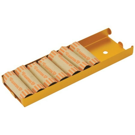 Rolled Coin Storage - MMF Industries 211012516 Aluminum Rolled Coin Storage Tray, Quarter