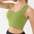 thumbnail image 2 of ZyeKqe Sports Bras for Women Scoop Neck High Support Wireless Gym Yoga Workout Crop Tank Top with Built in Pads, 2 of 10