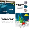 thumbnail image 5 of Poedist 4Pcs Kid Shower Curtain Set, Bathroom Sets with Shower Curtain and Rugs, with Non-Slip Rugs,Toilet Lid Cover,Bath Mat and 12 Hooks,71 x 71 Inch, Blue Undersea Animals Kid's Set, 5 of 6