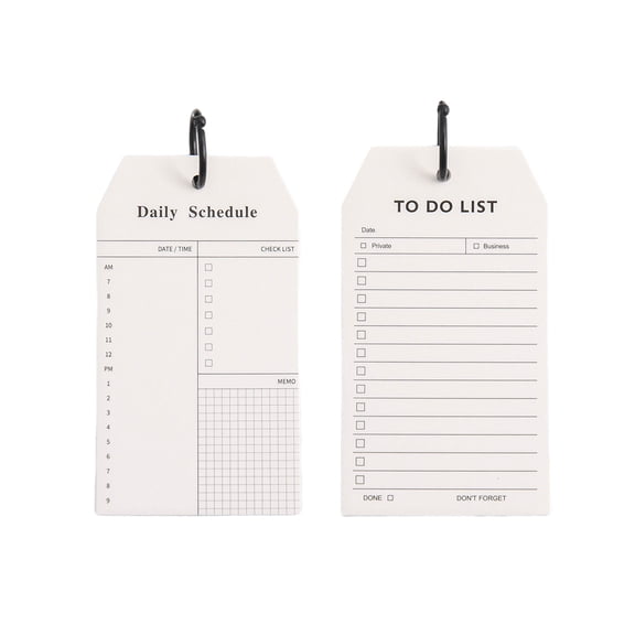 USHOBE Fashion Notepad 4Pcs White Ring Binder for Home Office Diary Comfortable Write