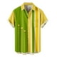 thumbnail image 1 of Camisas Para Hombre Manga Larga Hombres Casual Manga corta Primavera Verano Turndown Neck 3D Impreso Camisas Moda Top Blusa Camisas (Yellow, XL), 1 of 5