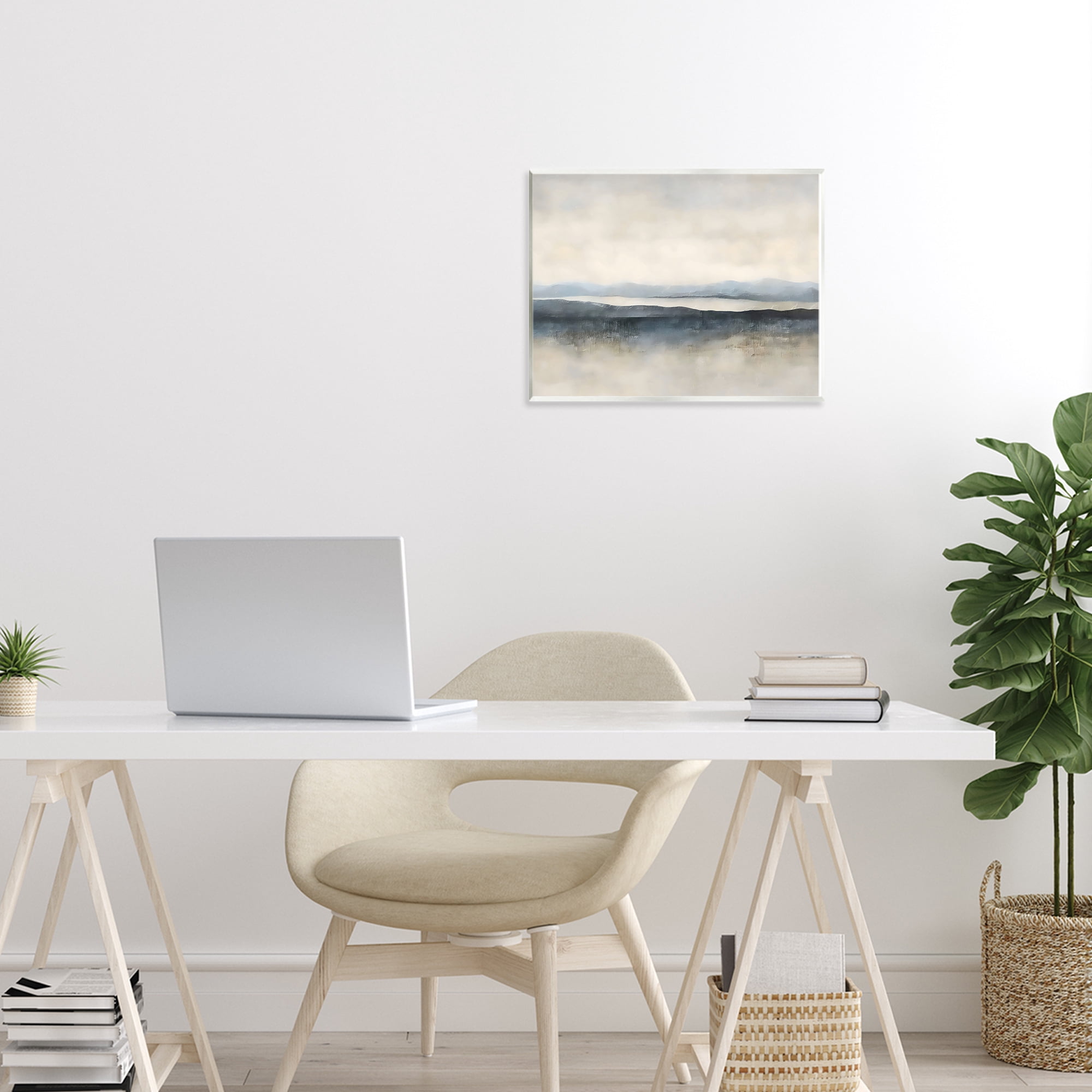 Stupell Industries Misty Muted Horizon Wall Plaque Art, design by Riley B
