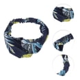 thumbnail image 2 of Unique Bargains Fashion Pineapple Pattern Cross Elastic Hairband 1 Pc Navy Blue, 2 of 6