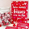 Distinctivs Red Valentine’s How Many Kisses are in the Jar Party Game
