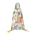 thumbnail image 7 of Honeii Travel Animals Print Poncho Cape, Cloak Coat, Snuggly Hooded Wearable Blanket, Hooded Cape For Teenagers,Halloween Costumes-Large, 7 of 7