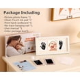 thumbnail image 2 of Baby Hand and Footprint Kit,Inkless Baby Handprint Kit with 2 Safe Clean-Touch Ink Pads and a Wooden Baby Picture Frame for Newborn,Baby Boys & Girls,Baby Gifts for New ParentsBaby Shower, 2 of 9