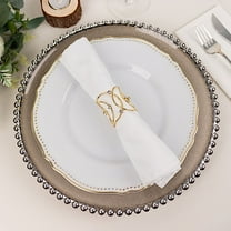 Balsa Circle 4 Gold Metal Hollow Woven Dinner Napkin Rings Rhinestones Wedding Party Events Decorations Supplies