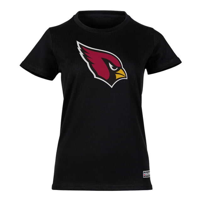 NFL Playera Aficionado Básica Arizona Cardinals Negro para Mujer, Talla Grande