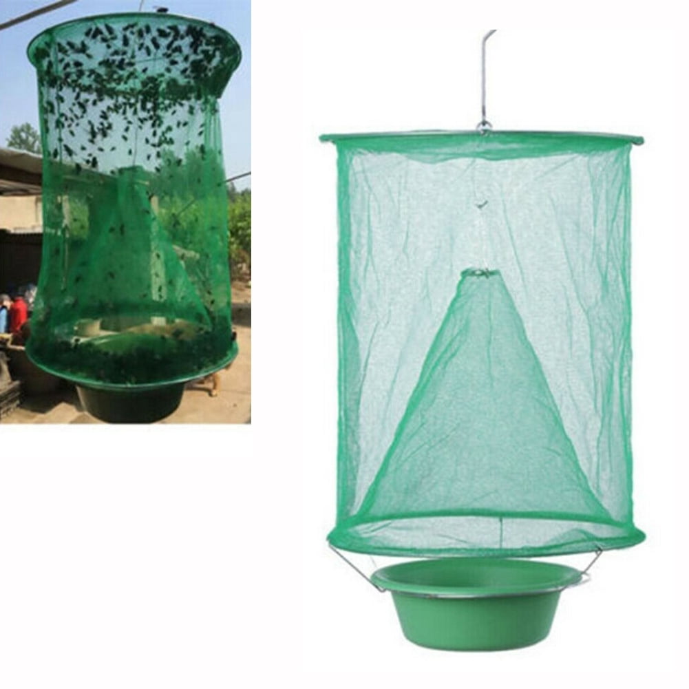 1/3PCS Reusable Ranch Fly Catcher Killer Cage Net Trap Insert Bug Pest ...