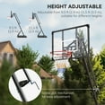 thumbnail image 3 of CoSoTower Panier de Basketball Portable d'Extérieur avec Support et Panneau Arrière, Base Lestée à Roulettes, Hauteur Réglable 115.4 Pouces-137.8 Pouces, 3 of 7