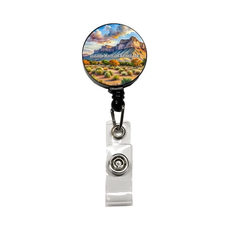 Guadalupe Mountains National Park Texas Retractable Reel ID Badge Key Card Name Tag Holder with Clip
