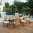 thumbnail image 1 of Modway Marina 9 Piece Outdoor Patio Teak Dining Set in Natural White, 1 of 8