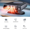 thumbnail image 3 of 12V/24V Electric Car Heater Portable Electric Heating Fan Windshield Dryer Defogging Demister Defroster With/Without Air Purification Black, 3 of 8