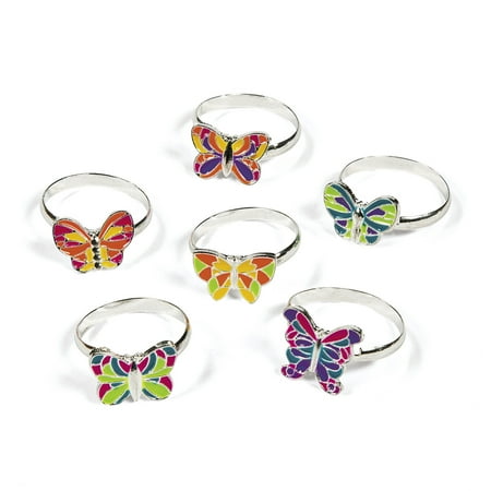 Adjustable Butterfly Rings(12)