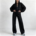 thumbnail image 2 of Gamivast 2 Piece Activewear Sets for Women Cropped Zip up Jacket High Waisted Pants Set Tracksuit Fall Winter Athletic Lounge Outfits Activewear, 2 of 6