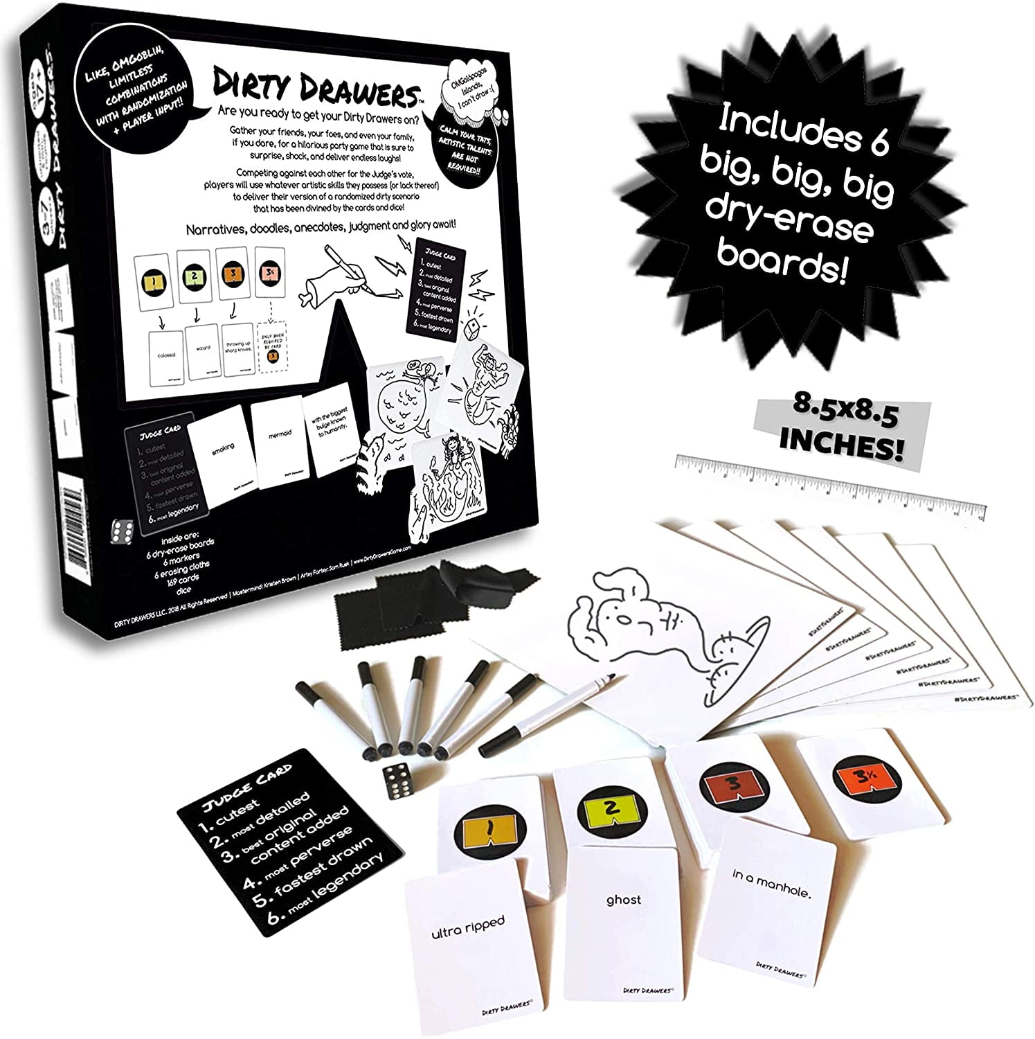 Doodle Mayhem: A Hilarous and Frantically Fast Drawing Game - Party Game -  Family Games for Adults, Teens, Kids