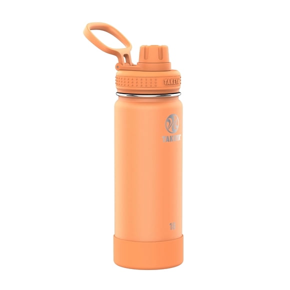 Botella de agua Takeya Actives con aislamiento al vacío de 530 ml, color naranja tarta
