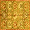 thumbnail image 1 of Ahgly Company Machine Washable Indoor Square Abstract Yellow Modern Area Rugs, 3' Square, 1 of 4