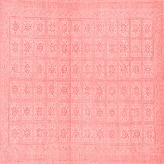 Ahgly Company Indoor Square Oriental Red Modern Area Rugs, 5' Square