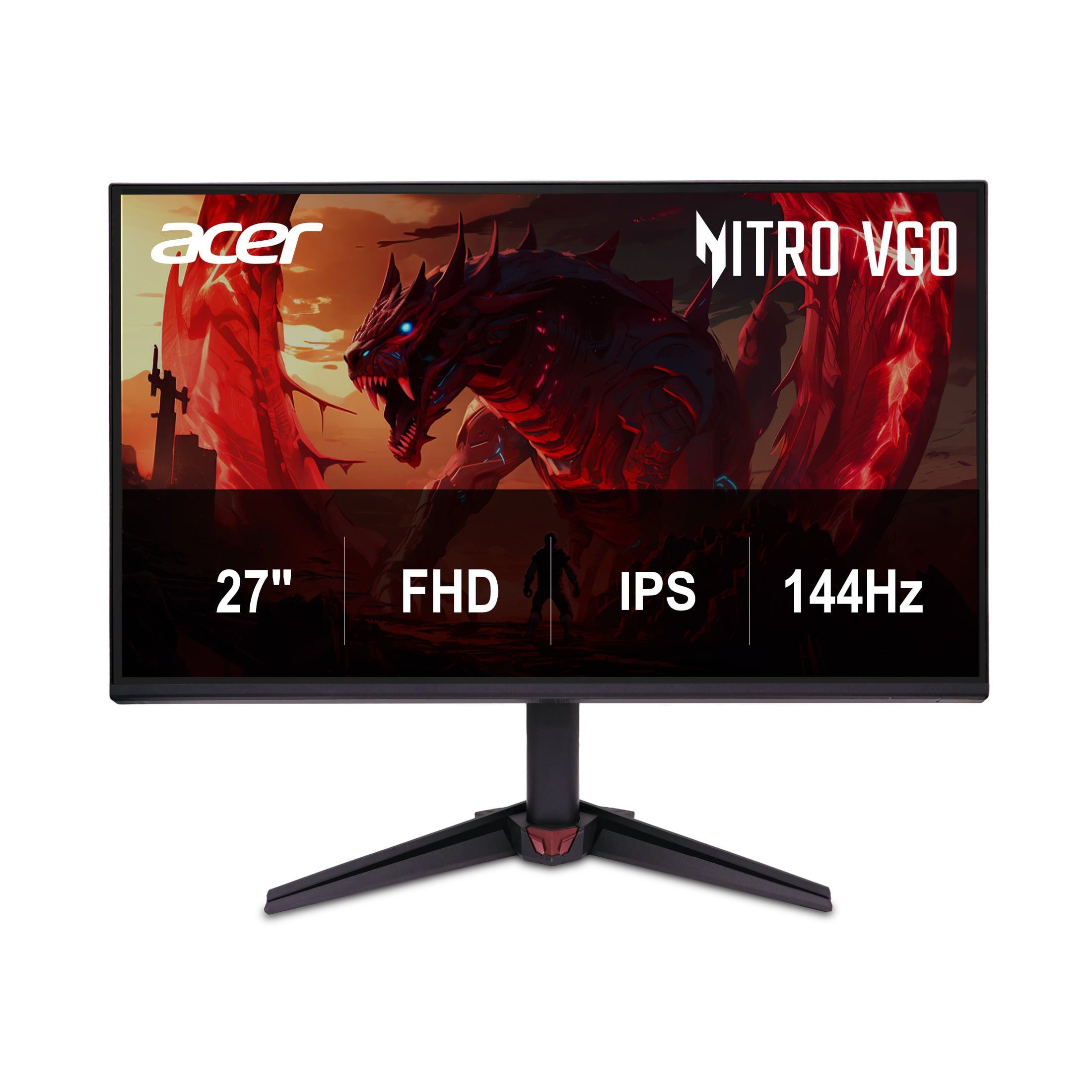 Acer Nitro 27” Full HD (1920 x 1080) IPS Gaming Monitor, AMD FreeSync Technology, 144Hz, 1ms (VRB), Black, VG270 P6bip