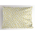 thumbnail image 1 of Apothecary Pillow Sham, Spring Chamomile Petals Bloom Seasonal Field Daisy Bouquet Pattern, Decorative Standard Queen Size Printed Pillowcase, 30 X 20 Inches, Yellow and Sage Green, by Ambesonne, 1 of 2