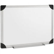 Lorell Aluminum Frame Dry-erase Boards 72" (6 ft) Width x 48" (4 ft) Height - White Styrene Surface - Aluminum Frame - 1 Each