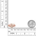 thumbnail image 3 of Gem Stone King 18K Rose Gold Plated Silver Peach Morganite and White Moissanite Engagement Ring for Women | 0.83 Cttw | Oval 7X5MM | Gemstone October Birthstone | Size 6, 3 of 3