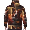 thumbnail image 3 of Bingfone Cute Maple Leaf Puppy Men's Drawstring Hoodie Long Sleeve Pocket Sweatshirts-4X-Large, 3 of 6