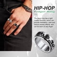 thumbnail image 6 of [Clearance]Stainless Steel Spinner Rings Fidget Ring Stress Relieving Anxiety Hip Pop Band Ring For Men Size 7-14, 6 of 6