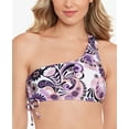 thumbnail image 2 of Salt + Cove Womens Floral One Shoulder Bikini Swim top, 2 of 3