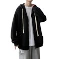 thumbnail image 1 of Men Long Sleeve Autumn Winter Solid Top Blouse Coat With Pockets, 1 of 3