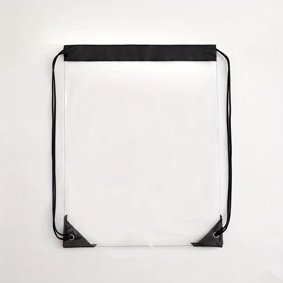 1pc Clear Drawstring Bags PVC Portable Waterproof Backpack Travel Gym Sport Beach String Bag For Men