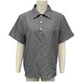 thumbnail image 5 of Dolkfu Gray Mens Summer Shirts Short Sleeve Collared Button Polos Golf Business Athletic Mens Spring Tees,2X, 5 of 5