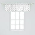 thumbnail image 2 of Ambesonne Anchor Window Valance, Hipster Little Hearts, 54" X 18", Black White, 2 of 3